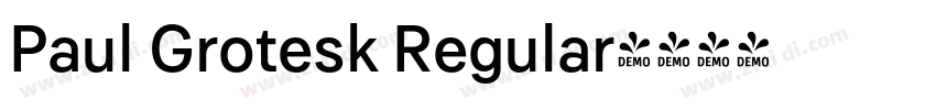 Paul Grotesk Regular字体转换